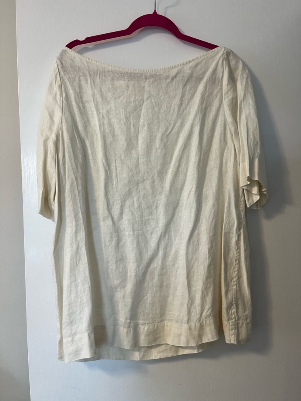 COS Women’s Cream Linen Boatneck Top